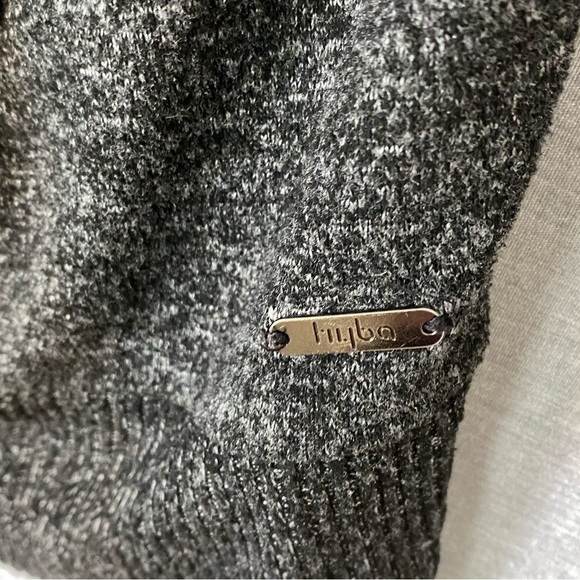 Hyba 3/4 Sleeve Sweater Sz 2X Dark Heather Gray Pockets Stretchy - Picture 9 of 11